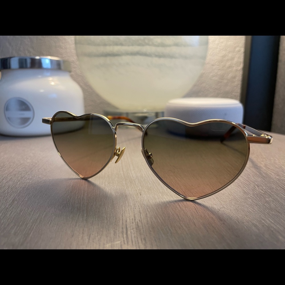 Saint Laurent Eyewear LouLou Heart-Shaped Sunglasses